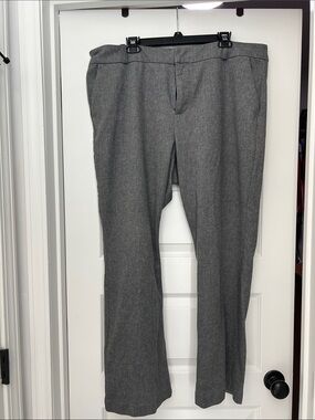 Womens Gray Dress Pants - Classic Straight Fit